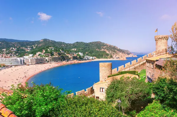 西班牙 Tossa Mar 加泰罗尼亚美丽的海景 地中海海岸 — 图库照片