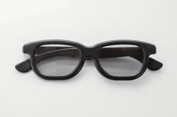 Óculos Sobre Fundo Branco Visão Moderna Cinema — Fotografia de Stock