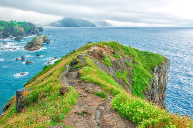 Gaztelugatxe. İspanya. Bask Ülkesi. Biscay kıyısındaki güzel manzara adası.  