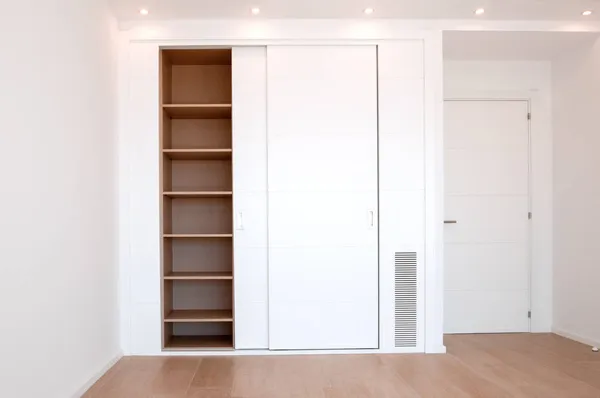 Empty Built Wardrobes New House Empty Rooms — Stock Photo, Image