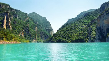 İspanya 'nın Congost de Mont-rebei kentindeki manzara