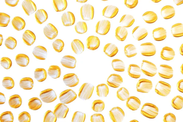 Malé Tahy Štětcem Kruhu Zlatý Flek Dekorativní Barvy Třpytkami Zlatý — Stock fotografie