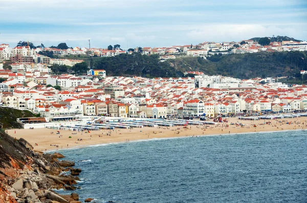 Nazar Portugalia Wybrzeże Oceanu Atlantyckiego — Zdjęcie stockowe