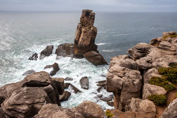 Peniche Cabo Roca Portugal 대서양 연안에 바위가 아름다운 페니체 술라의 — 스톡 사진