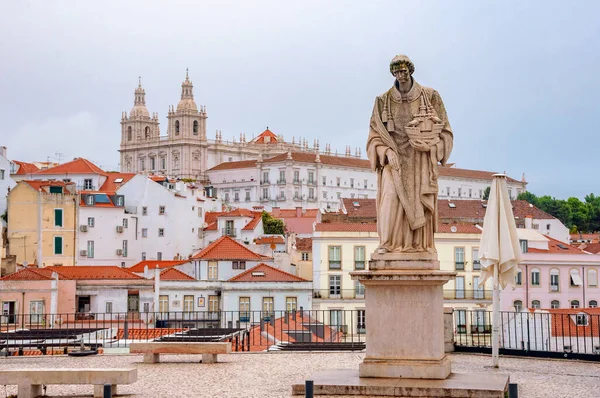 Santa Luzia Bakış Açısında Bir Heykel Lizbon Portekiz Deki Vincent — Stok fotoğraf