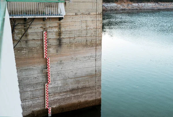 Reservatório Nível Água Barragem Água Reserva Natural — Fotografia de Stock