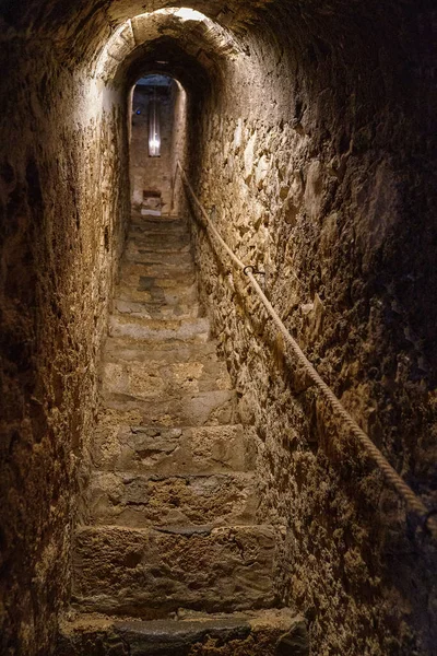 Geheimtunnel Der Burg Bran Heimat Von Dracula Brasov Siebenbürgen — Stockfoto