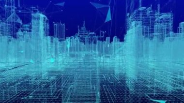 Smart City Digital Cyberspace, Dijital Veri Ağı Bağlantıları, Global Communication 5g Yüksek Hızlı İnternet Bağlantısı, Veri Analizi Teknolojisi Dijital Arkaplan Kavramı.