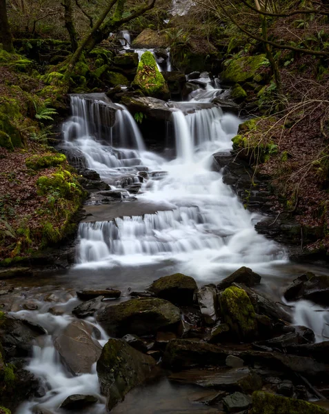 Det Största Vattenfallet Vid Melincourt Brook Resolven South Wales — Stockfoto