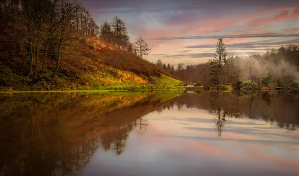 Upper Lake Penllergare Nature Reserve Swansea — Stock Photo, Image