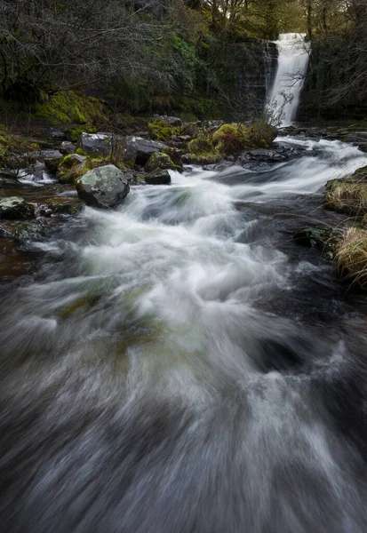 Blaen Glyn Waterfalls Series Closely Connected Falls Few Miles Northwest — Stockfoto