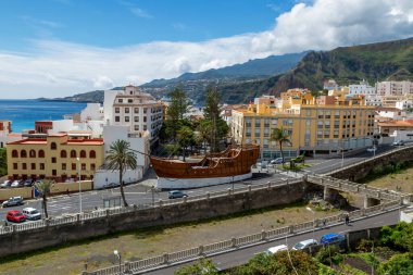 Editör La Palma, İspanya - 28 Mart 2022: İspanya 'nın Kanarya Adaları' ndaki La Palma adasında gemi müzesini şekillendirdi.