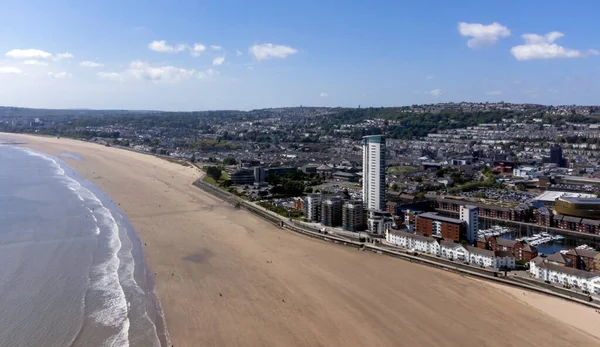 Editorial Swansea Reino Unido Maio 2022 Drone View Swansea Bay — Fotografia de Stock