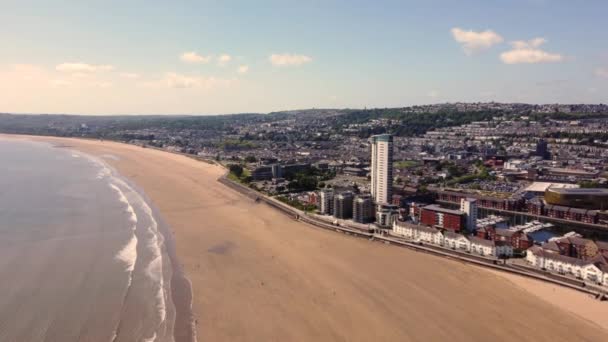 Editorial Swansea May 2022 Drone View Swansea Bay Swansea West — Αρχείο Βίντεο