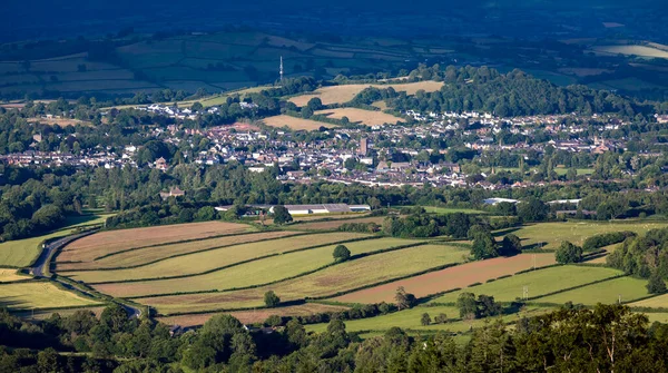 View Iron Age Hill Fort Mynydd Illtud Historic Welsh Town — Stockfoto