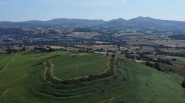 Pen-y-crug, an impressive Iron Age hillfort overlooking the town of Brecon providing commanding views over the surrounding countryside. 