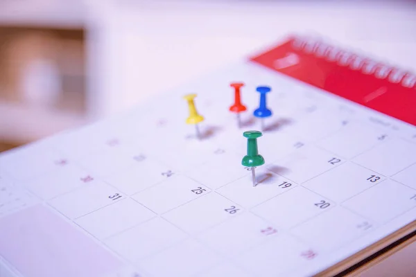 Kalender Event Planner Druk Kalender Klok Dienstregeling Organiseren Schema Planning — Stockfoto