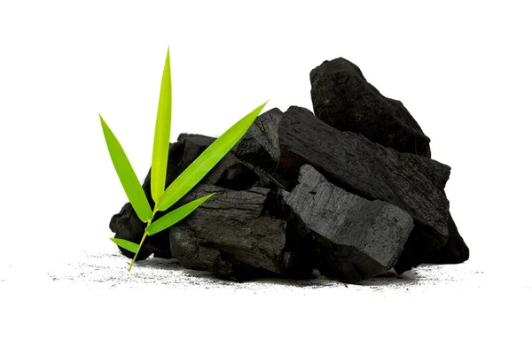 Carvão Vegetal Madeira Natural Carvão Vegetal Bambu Tem Propriedades Medicinais — Fotografia de Stock