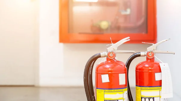 Extintores Disponíveis Emergências Incêndio — Fotografia de Stock