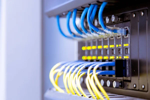 Network Switch Ethernet Cables Data Center Concept Stock Picture