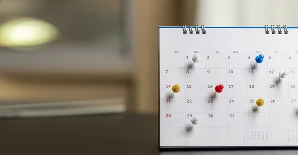 Kalender Event Planner Druk Kalender Klok Dienstregeling Organiseren Schema Planning — Stockfoto