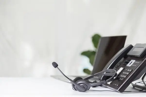 Suport Comunicare Call Center Asistență Pentru Clienți Concept Desk Call — Fotografie, imagine de stoc