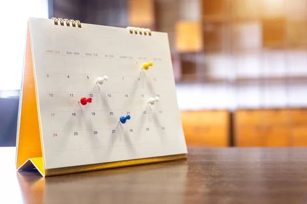 Calendario Planificador Eventos Planificación Horarios Negocios Concepto Reunión Citas — Foto de Stock