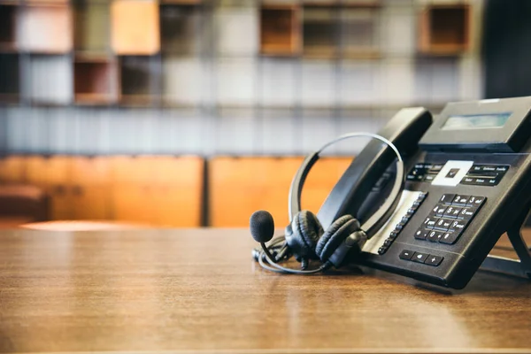 Headset Customer Support Equipment Call Center Ready Actively Service Communication — 스톡 사진