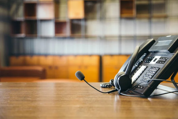 Fejhallgató Ügyfélszolgálati Berendezések Call Center Készen Áll Aktív Szolgáltatás Kommunikációs — Stock Fotó