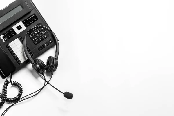 Headset Customer Support Equipment Call Center Ready Actively Service Communication — 스톡 사진