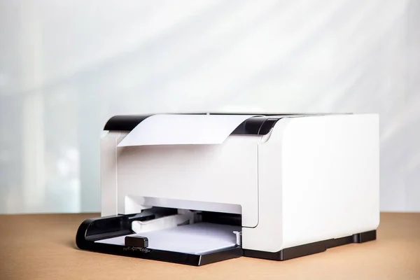 Printer, copier, scanner in office. Workplace ,photocopier machine for scanning document printing a sheet paper and xerox photocopy.