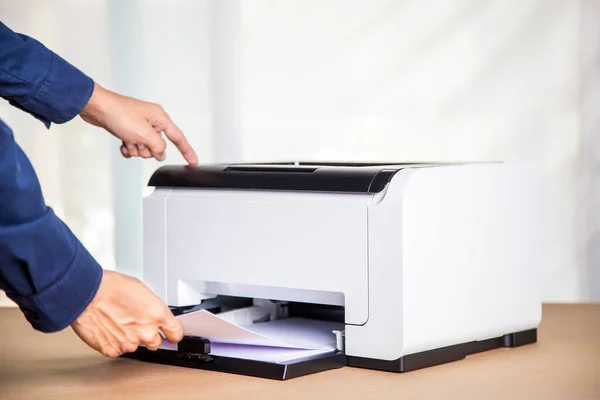 Printer Kopimaskine Scanner Kontoret Arbejdsplads Fotokopimaskine Til Scanning Dokument Udskrivning - Stock-foto
