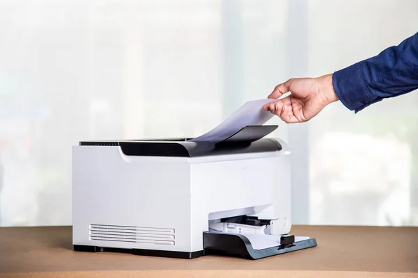 Printer Copier Scanner Office Workplace Photocopier Machine Scanning Document Printing — 스톡 사진