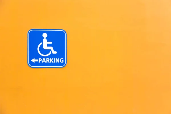 Blue Handicap Parking Wheelchair Parking Space Sign — Stock Photo, Image