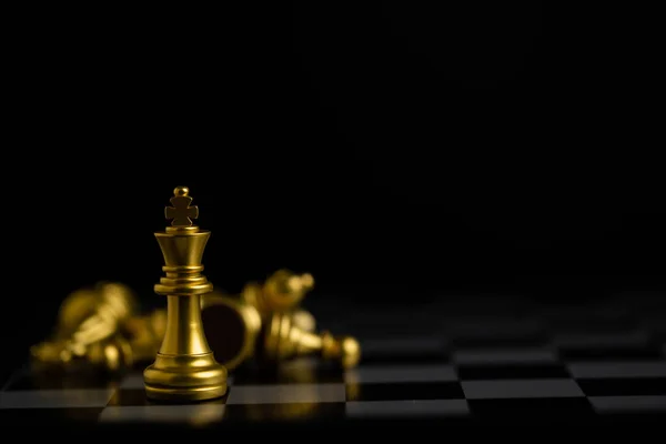 Fikirler Rekabet Strateji Için Satranç Tahtası Oyunu Başarısı Konsepti — Stok fotoğraf