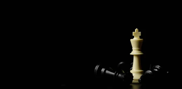 Schachbrettspiel Für Ideen Und Wettbewerb Und Strategie Geschäftserfolgskonzept — Stockfoto