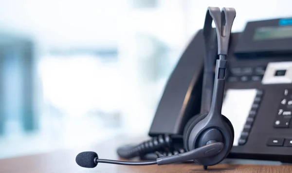 Kommunikationsunterstützung Call Center Und Kundenservice Helpdesk Voip Headset Für Das — Stockfoto