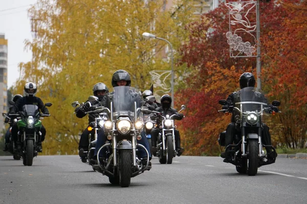 Automne Les Clubs Motards Sont Réunis Pour Clôture Saison Faire — Photo