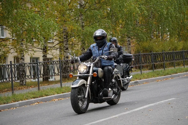 Podzim Sešly Motorkářské Kluby Závěr Sezóny Bude Zima Brzy Bude — Stock fotografie