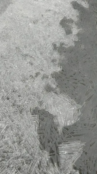 Késő Ősz Már Így Hideg Havazik Hegyi Folyó Megfagy Jég — Stock Fotó