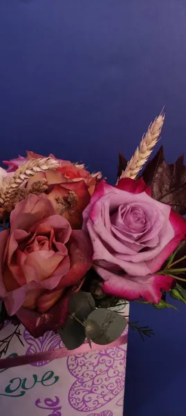 Всегда Красивые Цветы Букеты Розы Хризантемы Отличного Настроения — стоковое фото