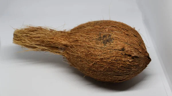 Coconut Vit Bakgrund Med Kutumi Det Naturligt Hälsosamt — Stockfoto