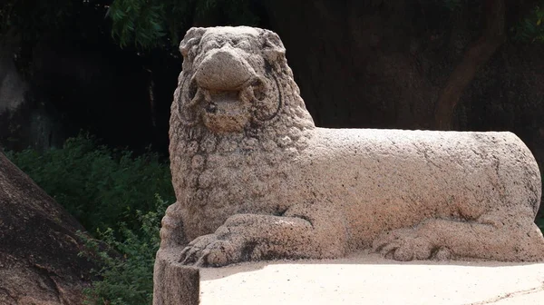Tharamaraja Stone Throne Dies Ist Ein Großer Rechteckiger Löwenförmiger Thron — Stockfoto