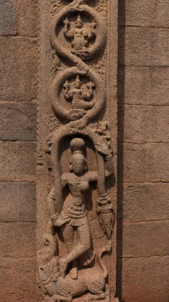 Koninklijke Toren Zou Dateren Uit Vijayanagara Periode Zijn Één Zijzuil — Stockfoto