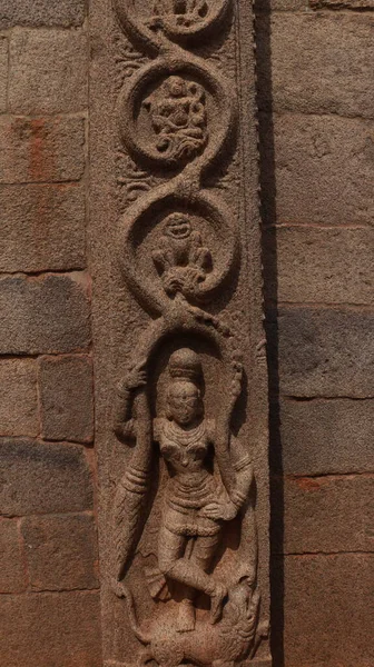 Pense Que Tour Royale Remonte Période Vijayana Sculpture Murale Pilier — Photo