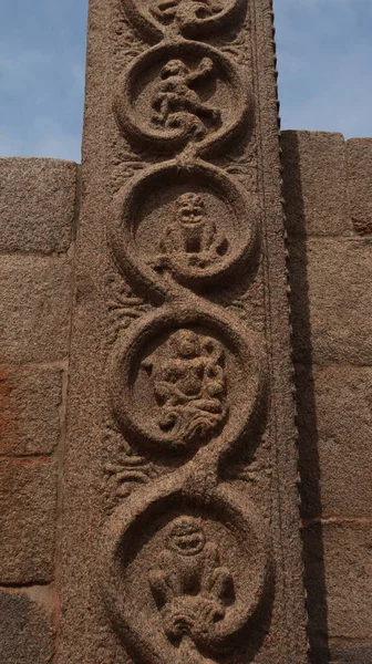 Kraliyet Kulesi Nin Vijayanagara Dönemine Dayandığına Inanılıyor Tek Taraflı Duvar — Stok fotoğraf