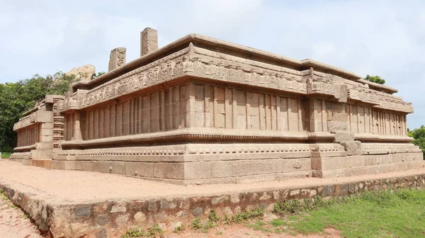 Acredita Que Exterior Torre Raya Remonta Período Vijayanagara Belas Esculturas — Fotografia de Stock