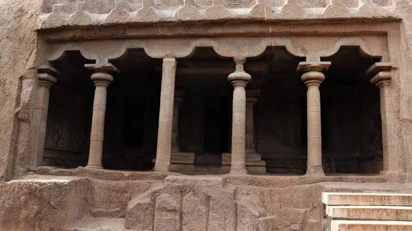 Mahishasuramardhini Templo Cueva Templo Tallado Roca —  Fotos de Stock