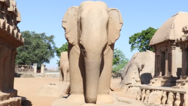 Deze Groep Monumenten Wordt Het Algemeen Genoemd Als Vijf Rathas — Stockvideo