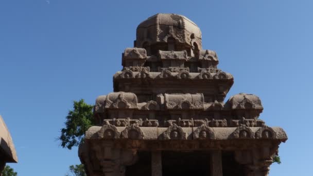 Este Grupo Monumentos Generalmente Llamado Como Cinco Rathas Que Asemejan — Vídeos de Stock